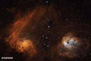 Flaming Star and Tadpoles Nebulae David Krause