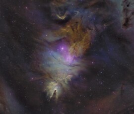 NGC 2264 contains the Cone Nebula and the Christmas Tree Cluster. The Cone Nebula is an H II region in the constellation of Monoceros. The nebula is located about 2,700 light-years from Earth. Photo by club member Adam Parsons. Adam Parsons Christmas Tree