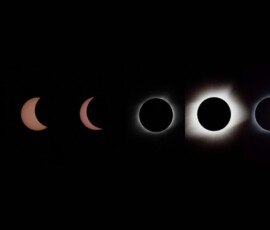 Full total solar eclipse sequence of August 21, 2017. Photo by club member Knox Worde. Knox Worde Solar Eclipse 2017