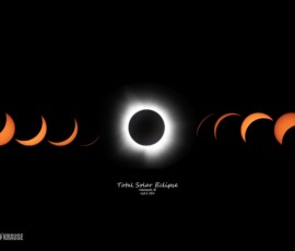 Composite photo collection of the April 8, 2024 Total Solar Eclipse. Photo by club members Jamie and David Krause. David Krause Total Solar Eclipse 2024