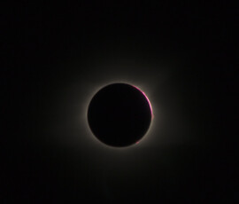 Chromosphere with solar flares during total solar eclipse August 21, 2017. Photo by club member Alan Davis. Alan Davis Solar Eclipse 2017