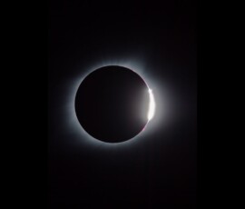 The “Diamond Ring” at totality, with corona, total solar eclipse of August 21, 2017. Photo by club member Knox Worde. Knox Worde Solar Eclipse 2017