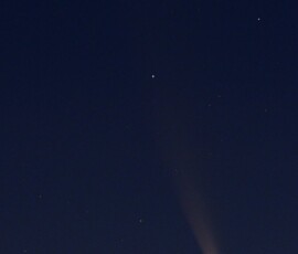 Comet NEOWISE before dawn the morning of July 12, 2020. Photo by club member Jerry Sherman Comet NEOWISE Jerry Sherman