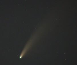 Comet NEOWISE, captured at 10:14 PM on July 17, 2020 from Weaverville, NC by club member Jerry Sherman Comet NEOWISE Jerry Sherman